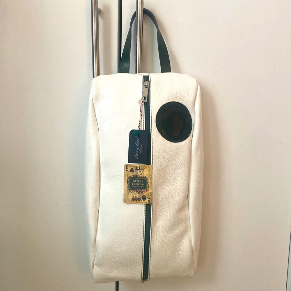 Bag For Golf Shoes - White and Green